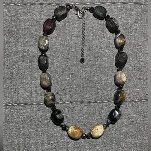 Handcrafted Multicolor Stone Necklace - Natural Earth Tones